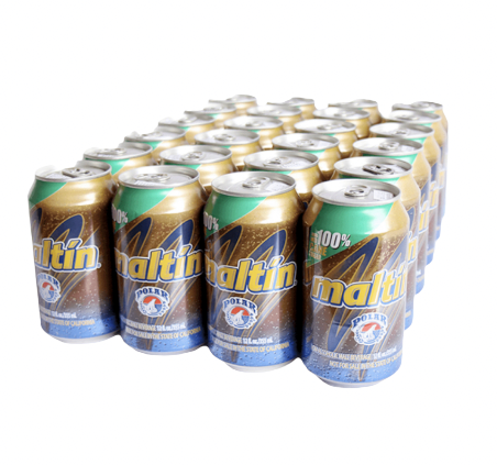 Malta Maltin Polar Lata Sueltas Caja 24 unidades 12oz