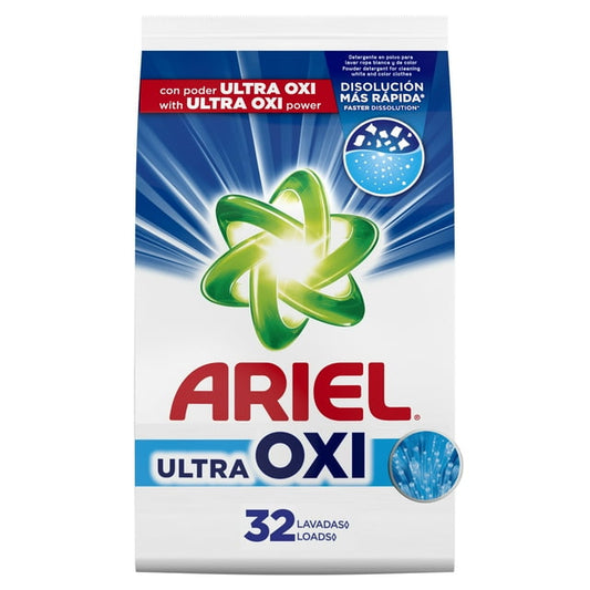 Ariel Ultra Oxi Powder Laundry Detergent, 1.5 KG, 33 Loads