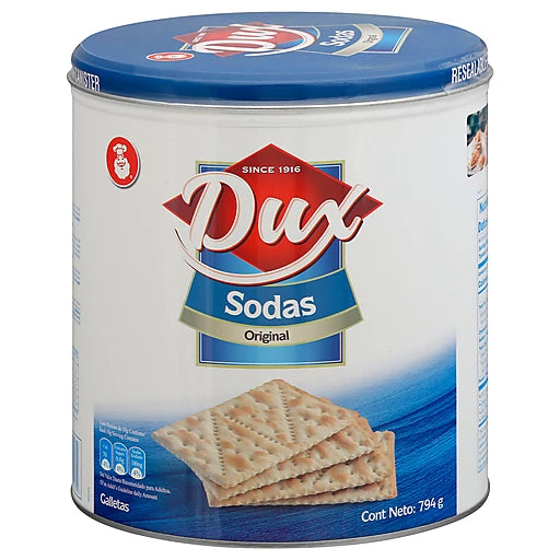 SALTLESS CRACKER DUX SODA